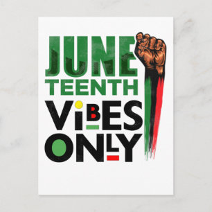 Black Sista Gal Melanin Woman Juneteenth Queen Holiday Postcard