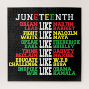 Black Sista Gal Melanin Woman Juneteenth Queen Jigsaw Puzzle