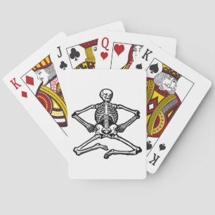Black Skeleton Playing Cards