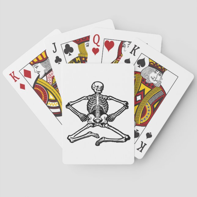Black Skeleton Playing Cards (Back)