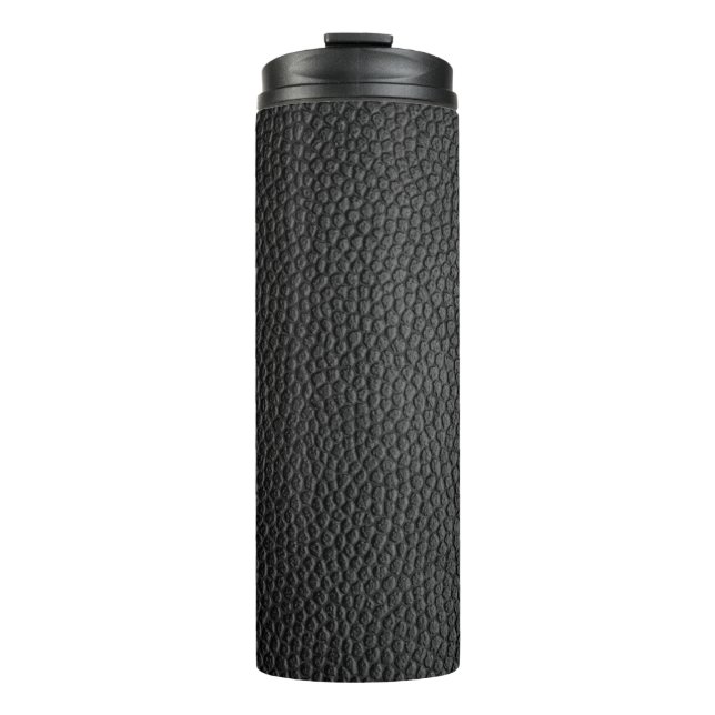 Black skin skin texture skin thermal tumbler (Front)