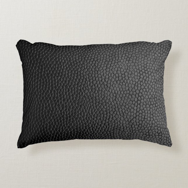 Black skin texture skin decorative cushion (Front)