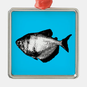 Black Skirt Tetra Metal Ornament