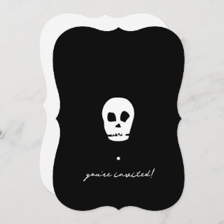 Black Skull Customisable Invitation