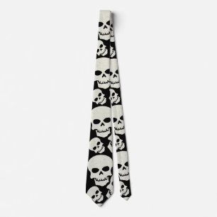 Black Skull Design Tie