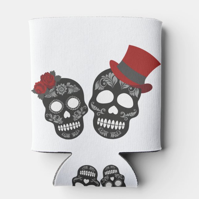 Black Skull Duo Thunder_Cove Can Cooler (Back)