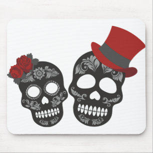 Black Skull Duo Thunder_Cove Mouse Pad