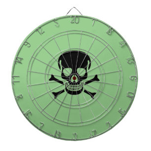 Black Skull green dartboard