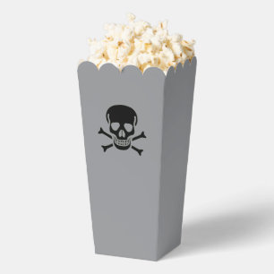 Black Skull grey popcorn boxes
