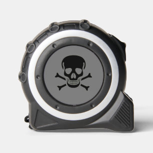 Black Skull grey tape measure 1