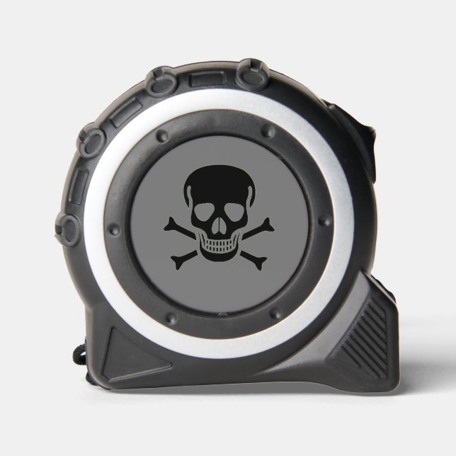 Black Skull grey tape measure 1 (Front)