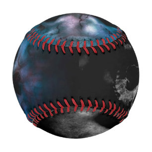 Black Skull Halloween Pattern Collectable ... Baseball
