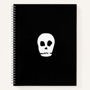 Black Skull Minimal Notebook