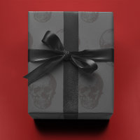 Black Skull on Grey |