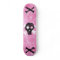 Black Skull Pink sky skateboard deck