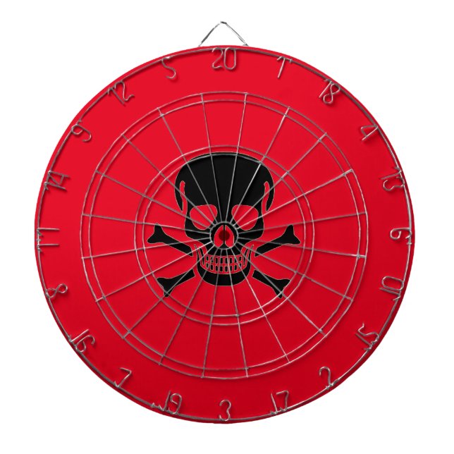 Black Skull red dartboard (Front)