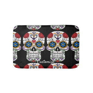 Black skulls Duo Thunder_Cove  Bath Mat