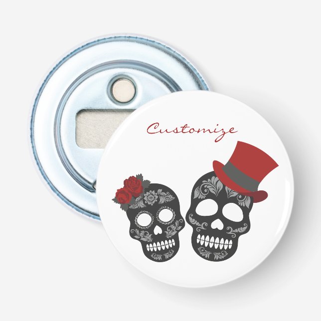 Black skulls Duo Thunder_Cove Bottle Opener (Front)