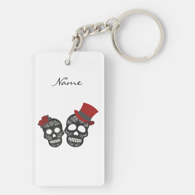Black skulls Duo Thunder_Cove Key Ring (Back)