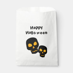 Black Skulls Halloween Favour Bag