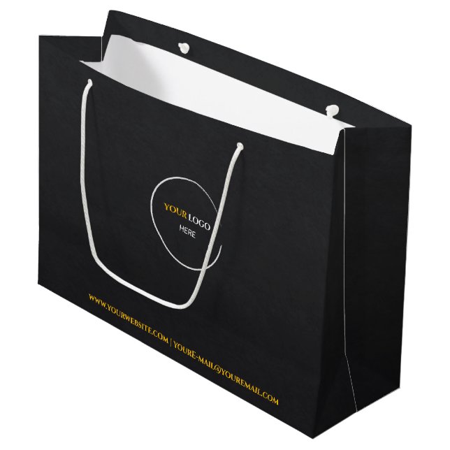 Black Slate Large Gift Bag (Front Angled)