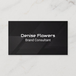 Black Sleek Stripes Background Business Card