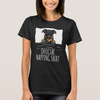 Black Sleep Mask Beauceron Official Napping T-Shirt