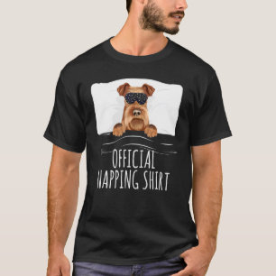 Black Sleep Mask Irish Terrier Official Napping T-Shirt