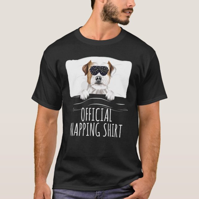 Black Sleep Mask Parson Russell Terrier Official N T-Shirt (Front)