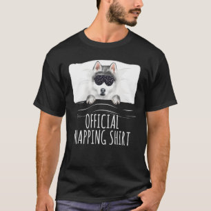 Black Sleep Mask Siberian Husky Official Napping T-Shirt