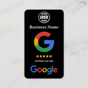 Black Small Business Google Review Link Template Card