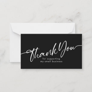 Black Small Business Thank You For Supporting Card