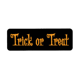 Black Small Halloween Labels Trick Or Treat