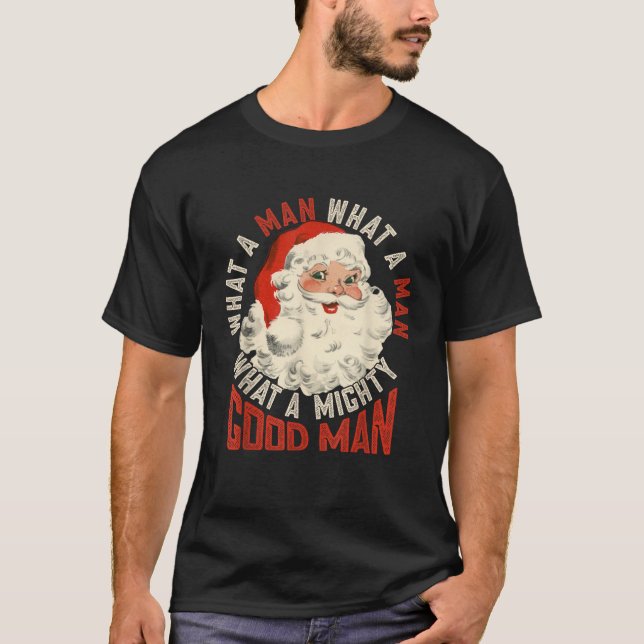  Black Small Unisex Adult Holiday Festive Santa Cl T-Shirt (Front)