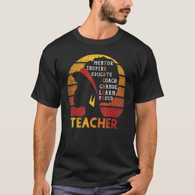 Black Smart Teacher Afro Love Melanin African Amer T-Shirt (Front)