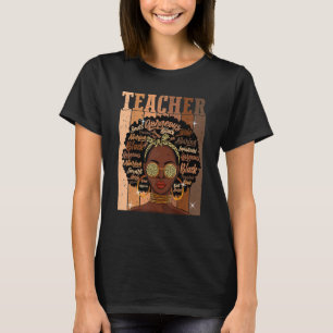 Black Smart Teacher Afro Love Melanin African Amer T-Shirt