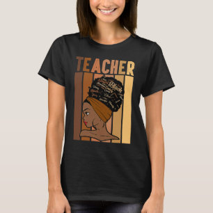 Black Smart Teacher Afro Love Melanin African Amer T-Shirt
