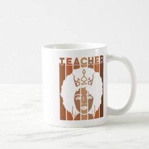 Black Smart Teacher Afro Love Melanin Black Histor Coffee Mug