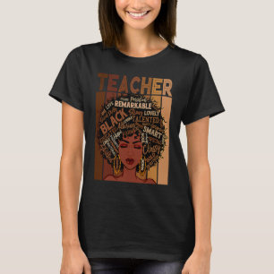 Black Smart Teacher Afro Love Melanin Women Africa T-Shirt