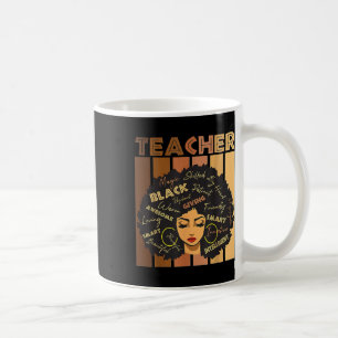 Black Smart Teacher Afro Melanin African American Coffee Mug