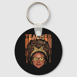 Black Smart Teacher Black History Month Shirt For Key Ring