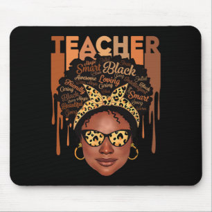 Black Smart Teacher Black History Month Shirt For Mouse Pad