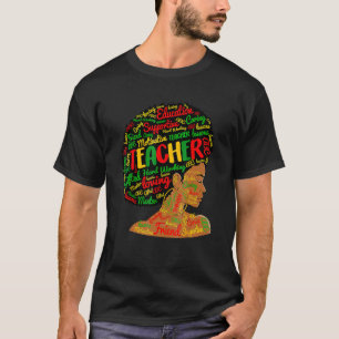 Black Smart Teacher Woman Pride Black History Mont T-Shirt