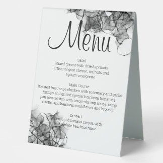 Black Smoke Menu Pedestal Sign