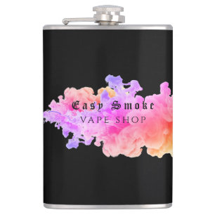 Black Smoke Vape Shop Business Hip Flask