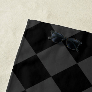 Black & Smoky Black Diamonds – Elegant & Timeless Beach Towel