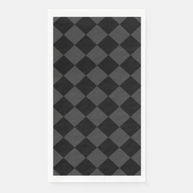 Black & Smoky Black Diamonds – Elegant & Timeless Napkin (Front)