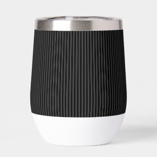 Black & Smoky Black Narrow Vertical Stripes