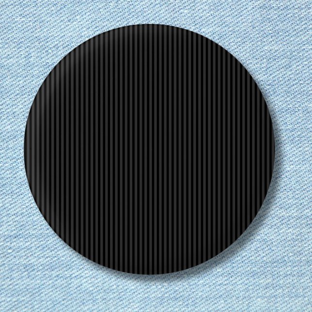 Black & Smoky Black Narrow Vertical Stripes  3 Cm Round Badge (Creator Uploaded)