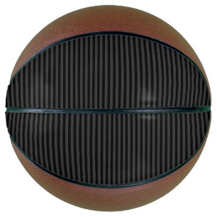 Black & Smoky Black Narrow Vertical Stripes  Basketball